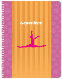 Thumbnail for Personalized Ballerina Notebook X - Silhouette XI - Front View