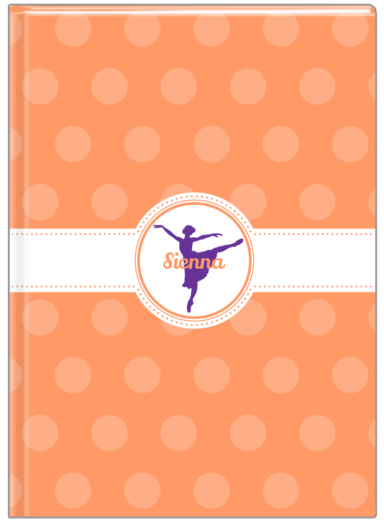 Personalized Ballerina Journal IX - Silhouette I - Front View