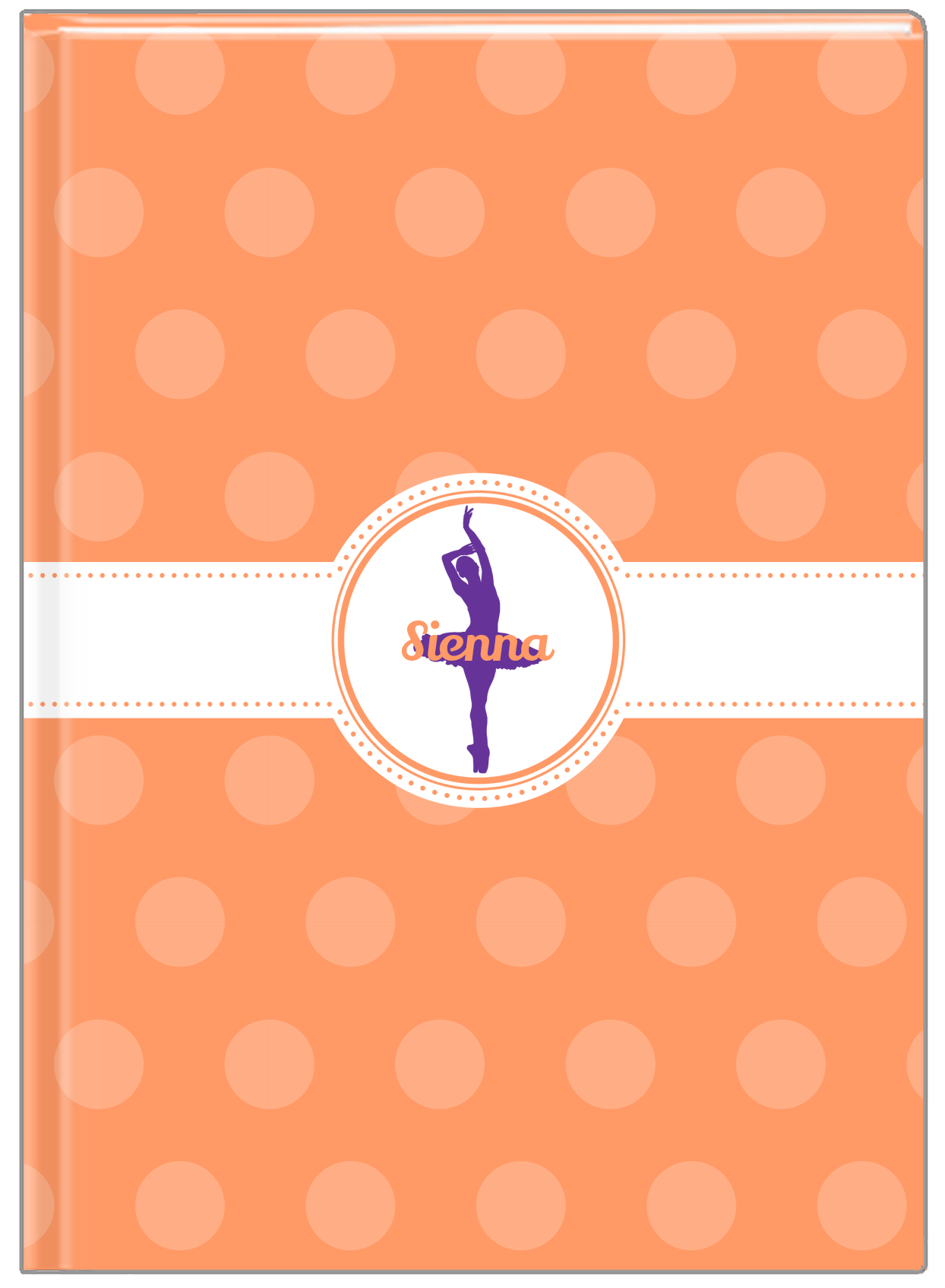 Personalized Ballerina Journal IX - Silhouette II - Front View