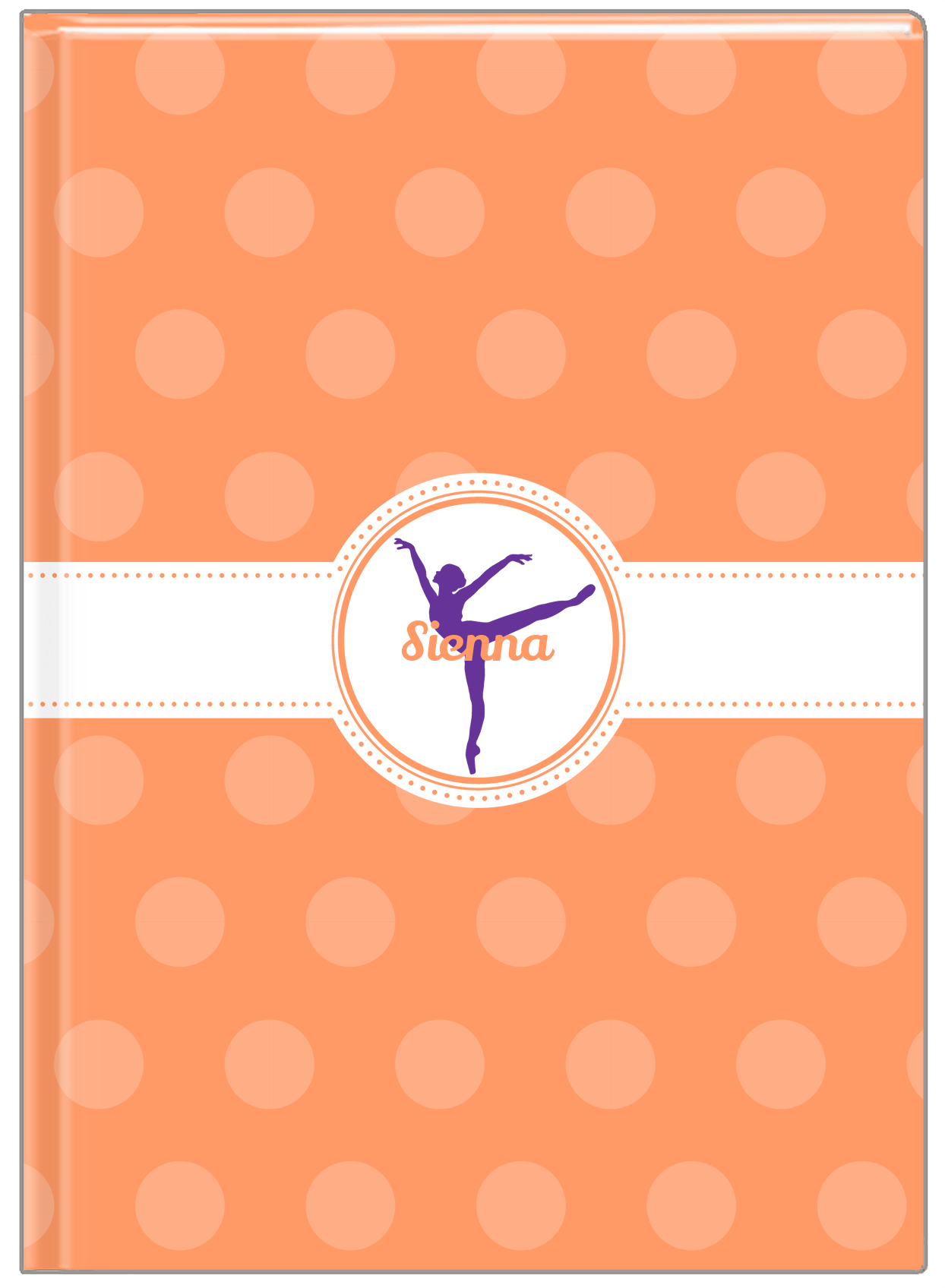 Personalized Ballerina Journal IX - Silhouette X - Front View