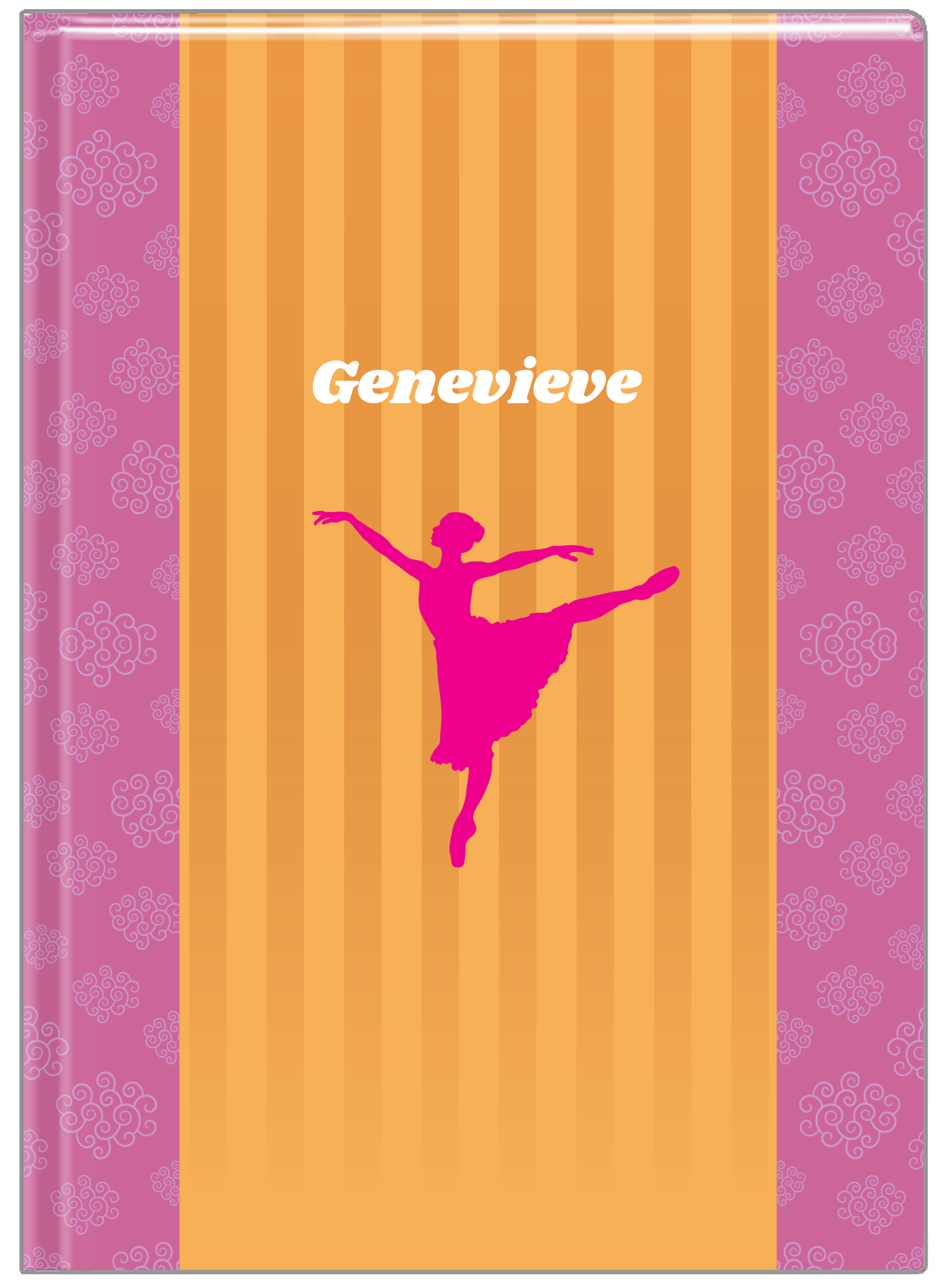 Personalized Ballerina Journal X - Silhouette I - Front View