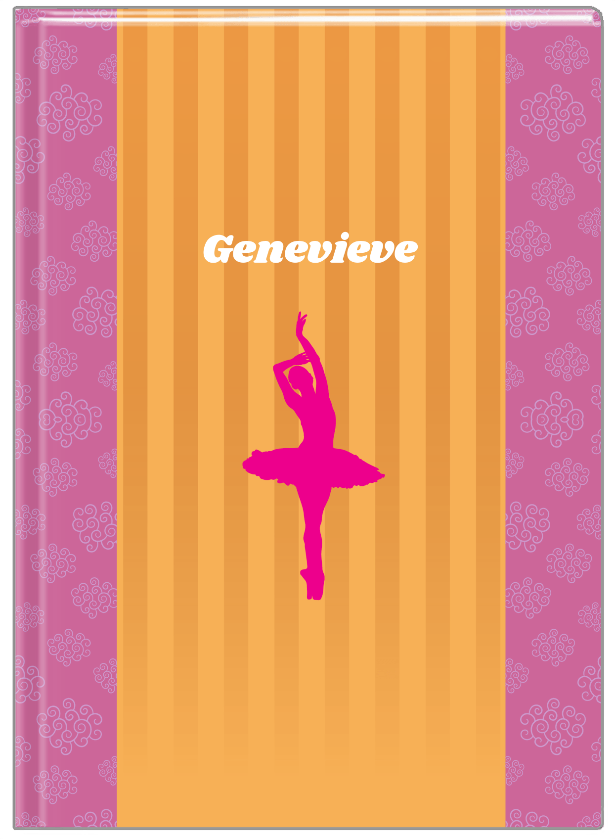 Personalized Ballerina Journal X - Silhouette II - Front View