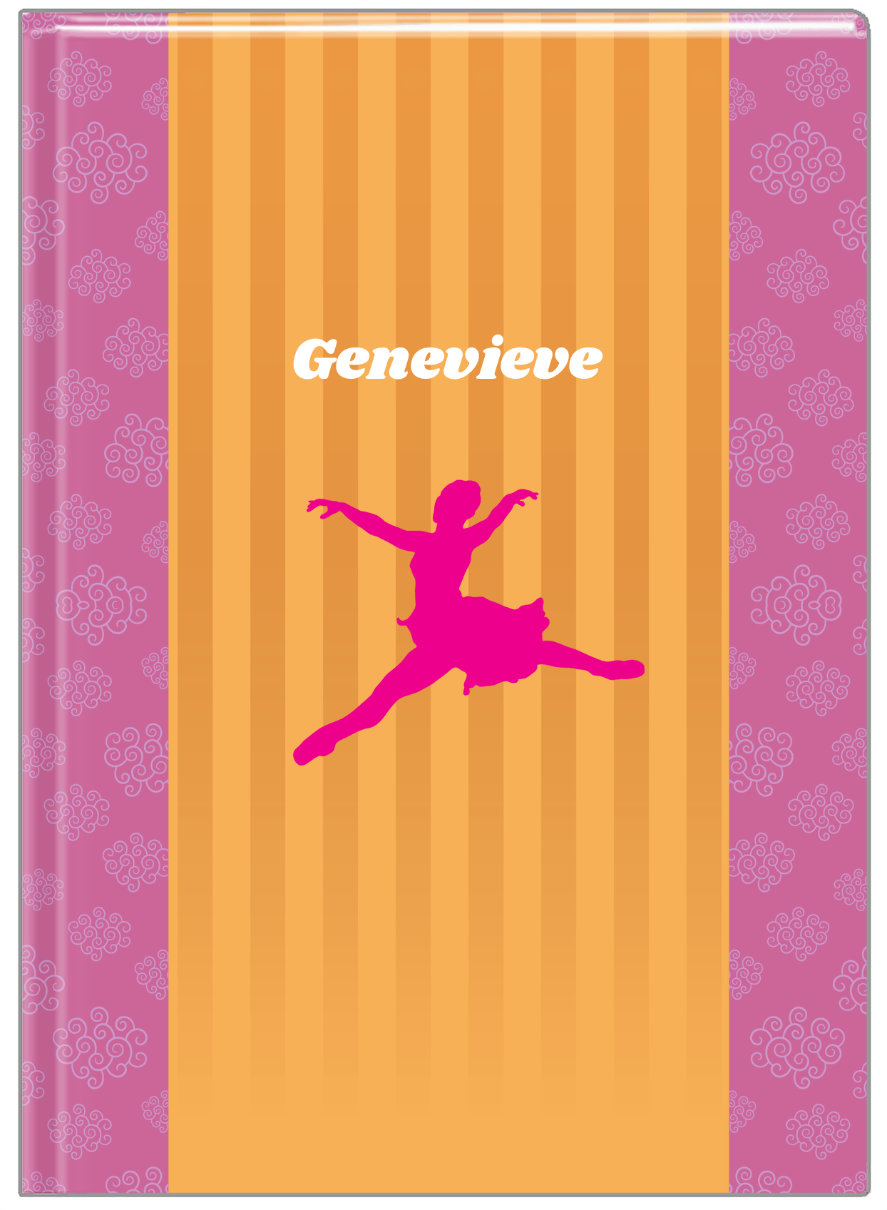 Personalized Ballerina Journal X - Silhouette IV - Front View
