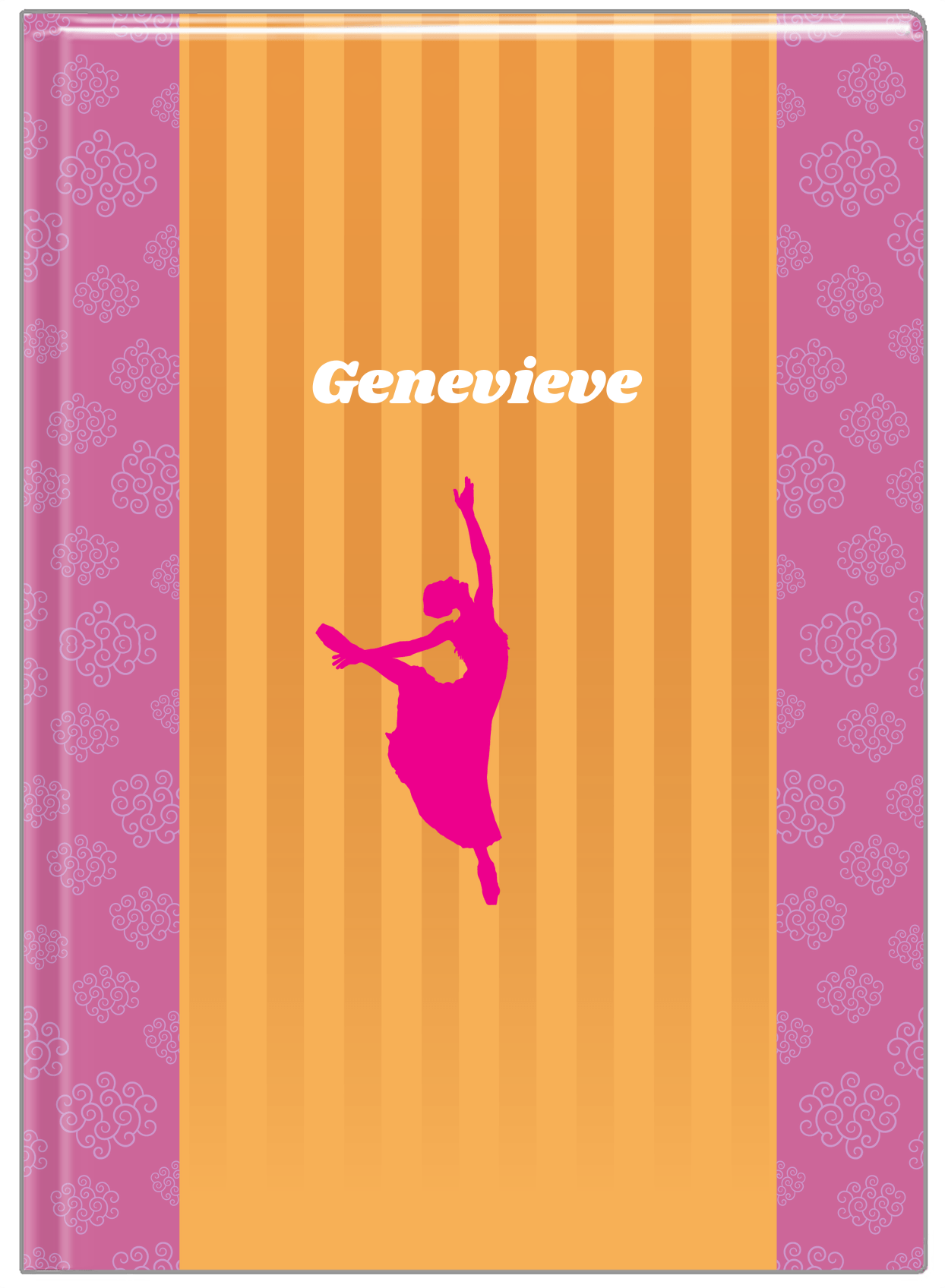 Personalized Ballerina Journal X - Silhouette VII - Front View