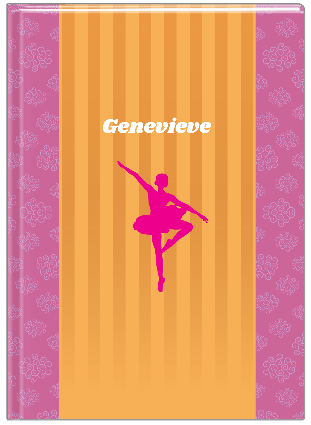 Personalized Ballerina Journal X - Silhouette VIII - Front View