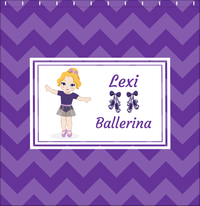 Thumbnail for Personalized Ballerina Shower Curtain V - Chevron - Blonde Ballerina - Decorate View