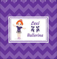 Thumbnail for Personalized Ballerina Shower Curtain V - Chevron - Redhead Ballerina - Decorate View