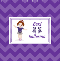 Thumbnail for Personalized Ballerina Shower Curtain V - Chevron - Brunette Ballerina - Decorate View