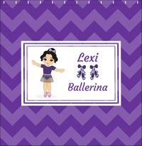 Thumbnail for Personalized Ballerina Shower Curtain V - Chevron - Asian Ballerina - Decorate View
