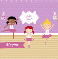 Thumbnail for Personalized Ballerina Shower Curtain VI - Ballet School - Lilac Background - Decorate View