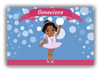 Thumbnail for Personalized Ballerina Canvas Wrap & Photo Print III - Bubble Background - Black Ballerina I - Front View