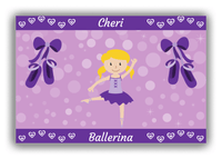 Thumbnail for Personalized Ballerina Canvas Wrap & Photo Print VIII - Hearts Dance - Blonde Ballerina - Front View