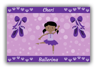 Thumbnail for Personalized Ballerina Canvas Wrap & Photo Print VIII - Hearts Dance - Black Ballerina I - Front View