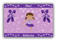 Thumbnail for Personalized Ballerina Canvas Wrap & Photo Print VIII - Hearts Dance - Black Ballerina II - Front View