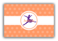 Thumbnail for Personalized Ballerina Canvas Wrap & Photo Print IX - Orange Background - Ballerina Silhouette IV - Front View