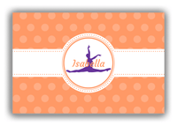 Thumbnail for Personalized Ballerina Canvas Wrap & Photo Print IX - Orange Background - Ballerina Silhouette XI - Front View