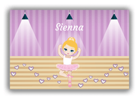Thumbnail for Personalized Ballerina Canvas Wrap & Photo Print I - Studio Hearts - Blonde Ballerina - Front View