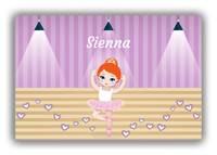 Thumbnail for Personalized Ballerina Canvas Wrap & Photo Print I - Studio Hearts - Redhead Ballerina - Front View