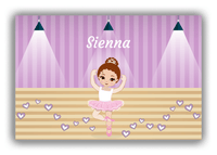 Thumbnail for Personalized Ballerina Canvas Wrap & Photo Print I - Studio Hearts - Brunette Ballerina - Front View