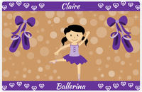 Thumbnail for Personalized Ballerina Placemat VIII - Hearts Dance - Asian Ballerina -  View