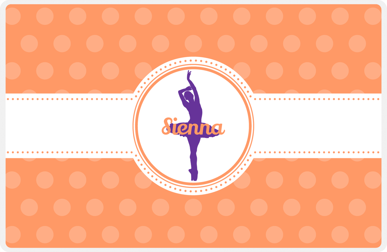 Personalized Ballerina Placemat IX - Silhouette II -  View