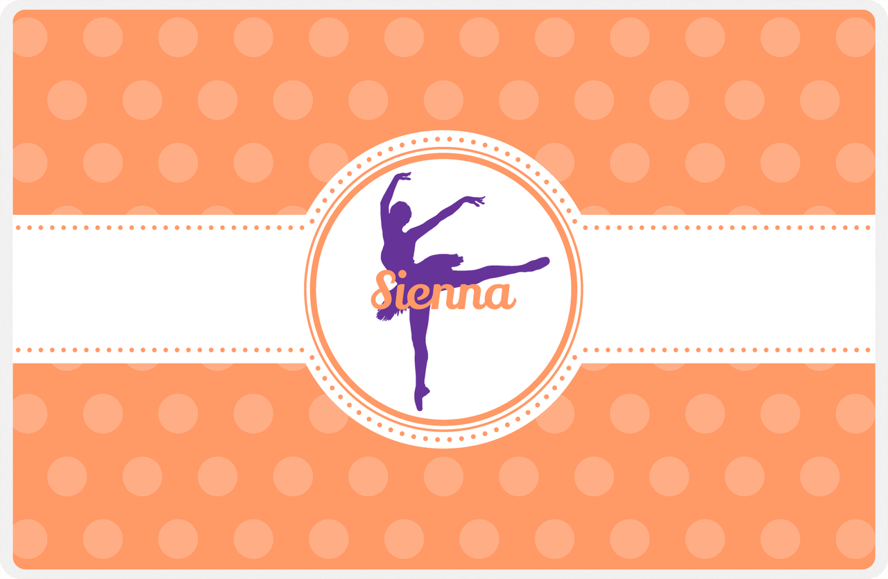 Personalized Ballerina Placemat IX - Silhouette III -  View