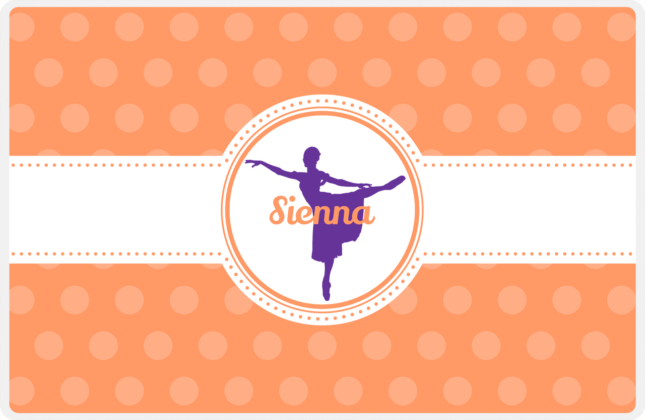 Personalized Ballerina Placemat IX - Silhouette V -  View
