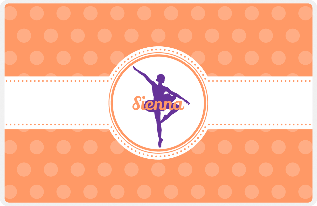 Personalized Ballerina Placemat IX - Silhouette VIII -  View