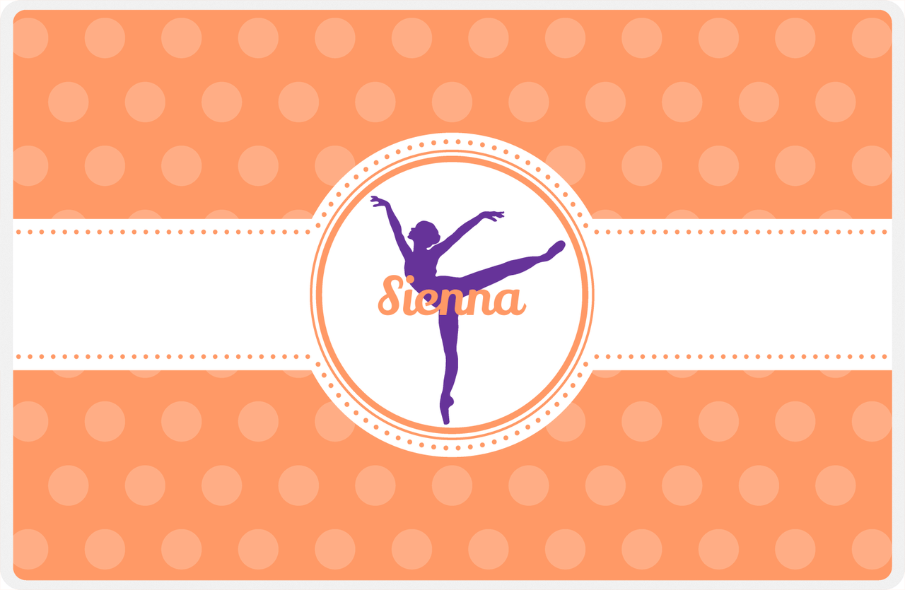 Personalized Ballerina Placemat IX - Silhouette X -  View