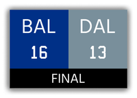 Thumbnail for Baltimore vs Dallas Canvas Wrap & Photo Print - 1970 1971 Football Championship - Front View