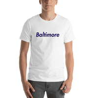 Thumbnail for Personalized Baltimore T-Shirt - White - Shirt View