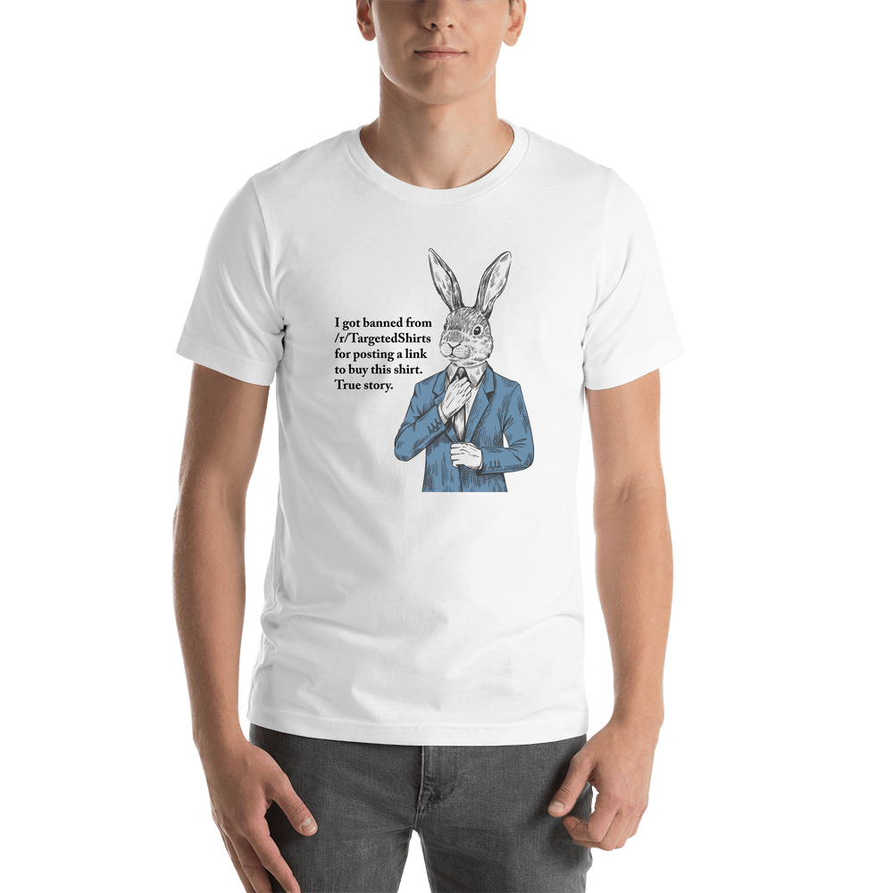 Banned Rabbit T-Shirt - White - Shirt View