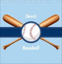 Thumbnail for Personalized Baseball Shower Curtain VII - Blue Background - Decorate View