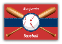 Thumbnail for Personalized Baseball Canvas Wrap & Photo Print VII - Red Background - Front View