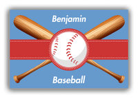 Thumbnail for Personalized Baseball Canvas Wrap & Photo Print VII - Blue Background - Front View
