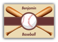 Thumbnail for Personalized Baseball Canvas Wrap & Photo Print VII - Brown Background - Front View