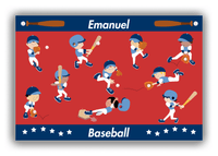 Thumbnail for Personalized Baseball Canvas Wrap & Photo Print XV - Boys Team - Red Background - Front View