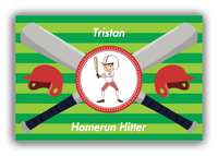 Thumbnail for Personalized Baseball Canvas Wrap & Photo Print XXXVI - Green Background - Asian Boy - Front View