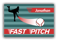 Thumbnail for Personalized Baseball Canvas Wrap & Photo Print XL - Teal Background - Front View
