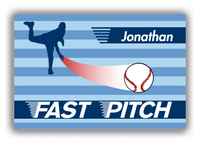 Thumbnail for Personalized Baseball Canvas Wrap & Photo Print XL - Blue Background - Front View