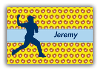 Thumbnail for Personalized Baseball Canvas Wrap & Photo Print XLI - Yellow Background - Silhouette II - Front View