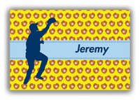 Thumbnail for Personalized Baseball Canvas Wrap & Photo Print XLI - Yellow Background - Silhouette IV - Front View