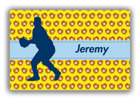 Thumbnail for Personalized Baseball Canvas Wrap & Photo Print XLI - Yellow Background - Silhouette V - Front View