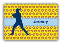 Thumbnail for Personalized Baseball Canvas Wrap & Photo Print XLI - Yellow Background - Silhouette VII - Front View