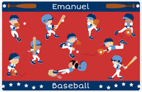 Thumbnail for Personalized Baseball Placemat XV - Red Background - Boys Team -  View
