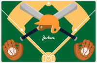 Thumbnail for Personalized Baseball Placemat XXIII - Dark Green Background -  View