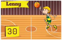 Thumbnail for Personalized Basketball Placemat V - Full Court Shot - Blond Boy -  View