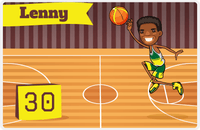 Thumbnail for Personalized Basketball Placemat V - Full Court Shot - Black Boy I -  View