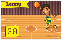 Thumbnail for Personalized Basketball Placemat V - Full Court Shot - Black Boy II -  View
