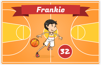 Thumbnail for Personalized Basketball Placemat VII - Fast Break - Black Hair Boy I -  View